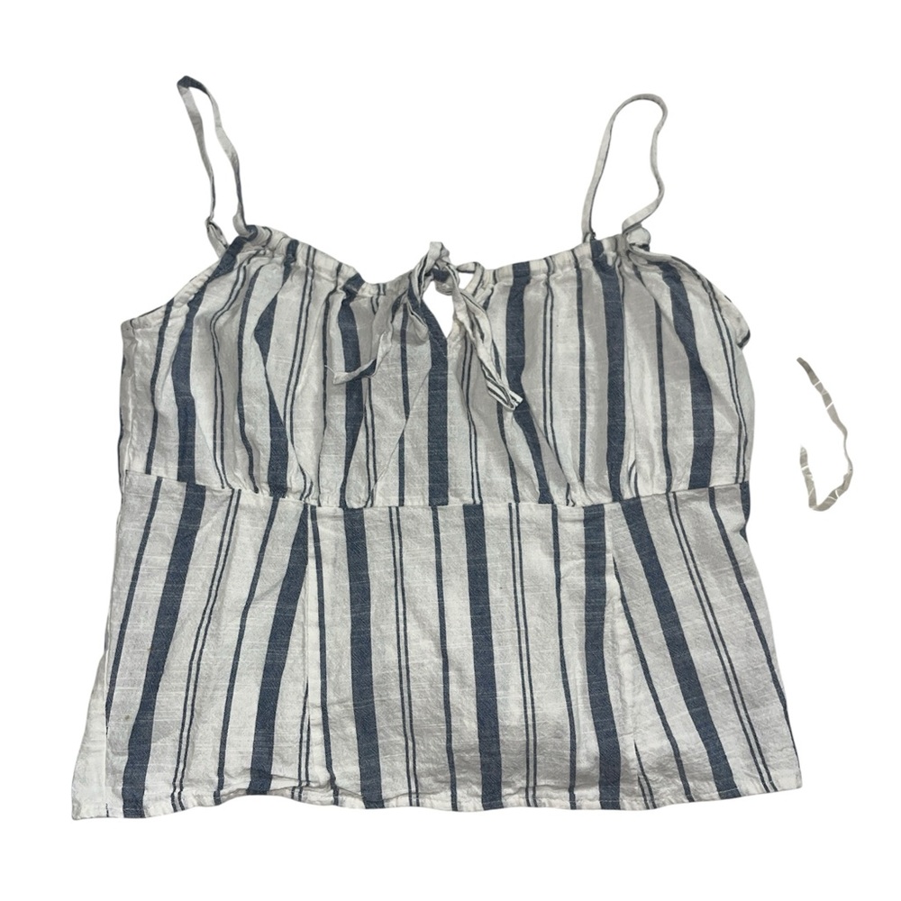 Derek Heart Gray and White Striped Camisole